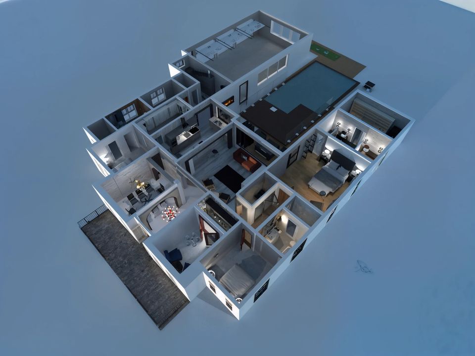 Harris luxury custom residence rendering